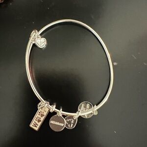 Alex and Ani WOOF silver bracelet